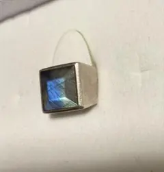 hash. ラブラドライト　リング　スクエア　16号