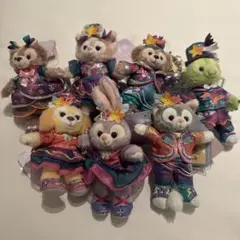 香港ディズニーランド　ダッフィーアンドフレンズ　ぬいぐるみキーホルダーセット