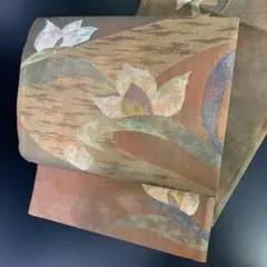 【春】9696h 袋帯 お洒落花柄