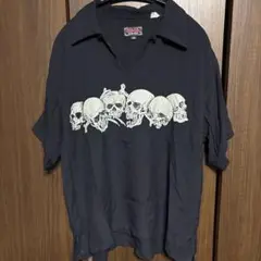 希少　90s スタイルアイズ 東洋エンタープライズ スカル　レーヨンシャツ