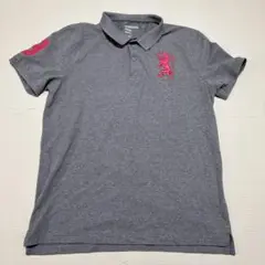 GIORDANO ジョルダーノ　グレー ポロシャツ Lサイズ