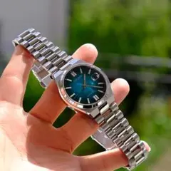 CITIZEN tsuyosa 自動巻き 時計 グリーン