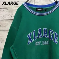 382【きりたんぽ着用モデル】エクストララージ　刺繍ビッグロゴ　スウェット
