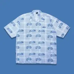 00s Y2K SOUTHPOLE グラフィティ 総柄 オープンカラーシャツ