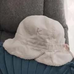 KUMIKYOKU リボン付きホワイトハット 50cm