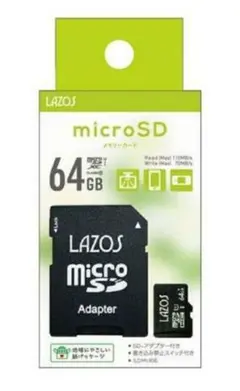 LAZOS microSD 64GB UHS-I U3 CLASS10