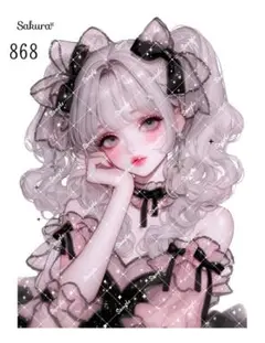 《No.868》オリジナル人物ステッカー 女の子 シール ステッカー