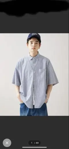 【ZOZO限定】STRIPE OVER SH S/S