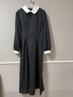 【Fashion】 ワンピース ロング メイド服 コスプレ ブラック