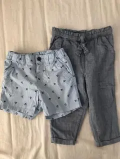 《ほぼ未使用》　男の子90cmズボンセット