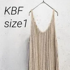 KBF ケービーエフ　Aラインノースリーブベスト　ひざ丈　Aライン　メッシュ