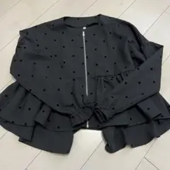 フロッキードットフレアジャケット