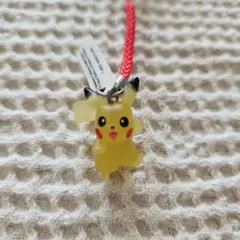 ポケモンファン付録 ピカチュウ ストラップ 黄色