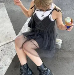 チュールキャミワンピース