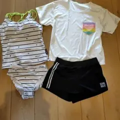 ピンクラテ　セパレート水着・Tシャツ・ショートパンツセット