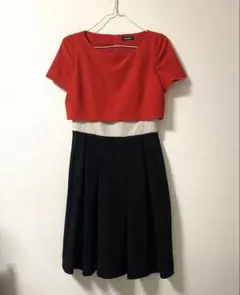 トリコロールカラー ワンピース