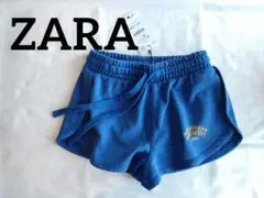 【タグ付き新品】ZARAザラ☆スウェットショートパンツS☆ブルー