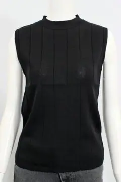 salire（サリア）リブ編みノースリーブニット ブラックM 新品