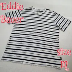 Eddie Bauer エディーバウアー　ボーダーTシャツ　ホワイト　M
