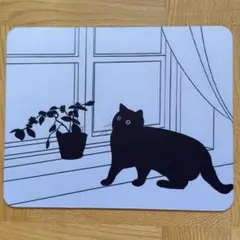 【訳あり３】マウスパッド パソコン サプライ 猫 黒猫 ねこ