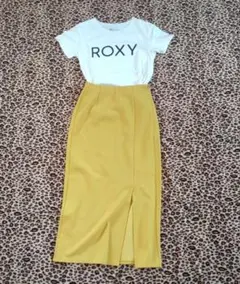ROXY Tシャツ&GUロングタイトスカート♡コーデセット