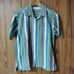 Majestic Legon homme 半袖シャツ M ストライプ 岸大介風