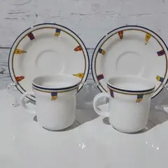 リチャードジノリ ペアデミタスカップu0026ソーサー