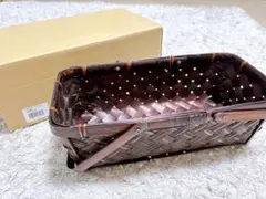 【新品未使用】持ち手付きバスケット