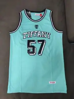 NBAティファニーブルー57番刺繡レトロなユニフォーム XXL