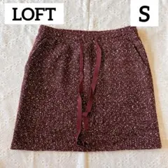 LOFT 【S】バーガンディ タイトスカート ミニスカート パープル