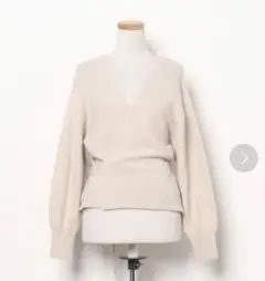 ウール バックリボンカシュクールニットボレロ