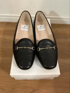 LANVIN 黒 フラットシューズ 22.5