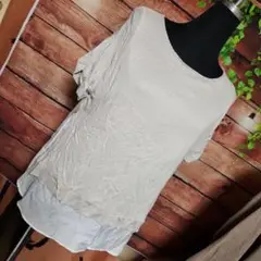 7-ID concept. ベージュ Tシャツ 38