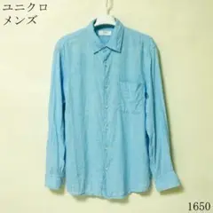 ユニクロ メンズ プレミアムリネンシャツ 長袖Ｌサイズ