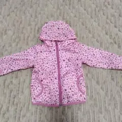 ホットビスケッツ　花柄ピンクジャケット フード付き