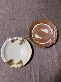 笠間焼　陶器皿　2枚セット