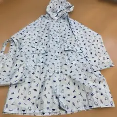 お値下げ　マザウェイズ レインコート 水色　140 雨具 カッパ