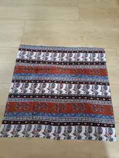 オレンジ 青 ストライプ バンダナ