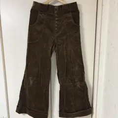 SHIKITARI ワイドフレアコーデュロイパンツ ブラウン
