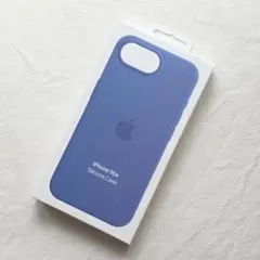 iPhone16e シリコーン ケース カバー ウィンターブルーアップル 純正④