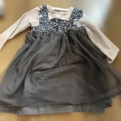 petit main フラワープリントドレス 110cm