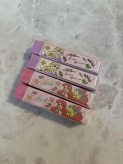 新品　ネイルとケシゴム　4個セット　アリエル　ラプンツェル