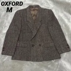 【美品】OXFORD オックスフォード ツイード ダブル テーラード ジャケット