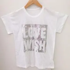 新品 ギャルスター Tシャツ M 綿 白 箔プリント ロゴ メタリック 匿名配送