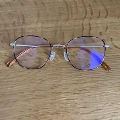 ブラウン丸メガネ