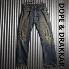 DOPE & DRAKKAR グランジダメージデニム