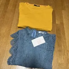 ノースリーブ レーストップス オープンショルダー カットソー レディース 夏