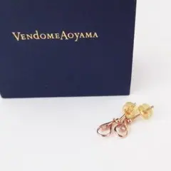 極美品 ヴァンドーム青山 小ぶり ダイヤ K10 ピンクゴールド 両耳用 ピアス