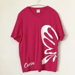カーブス　ピンク　LAサイズ　 Ｖネック　Tシャツ 半袖 綿100%