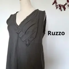 Ruzzo ルッツォ　リネン　デザインブラウス　ランタンチュニック　イタリア製
